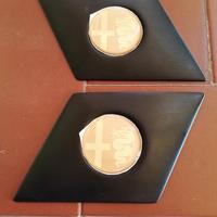 Coppia stemmi e basi Alfa Romeo Giulia Bollo oro