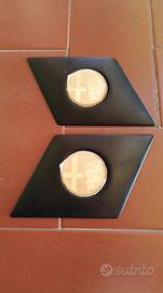 Coppia stemmi e basi Alfa Romeo Giulia Bollo oro