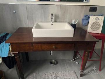 Tavolo console bagno lavandino