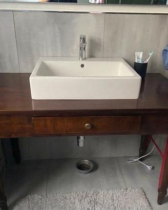 Tavolo console bagno lavandino