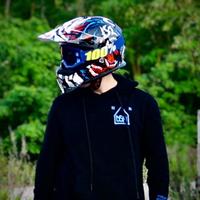 Casco enduro/motard ls2 tg.L + maschera 100% blu