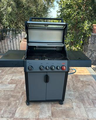 Bbq a gas con fornello laterale