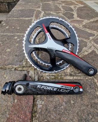 Guarnitura Fsa K-Force Light carbonio, pedivelle