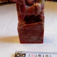 timbro vintage cinese a forma di cavallo, pietra