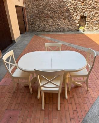 Tavolo cucina/sala allungabile con sedie