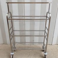 CARRELLO SCOLAPIATTI IN ACCIAIO INOX