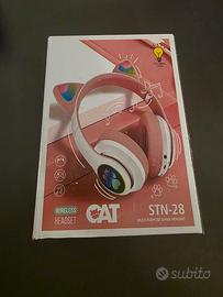 Cuffie wireless Bluetooth orecchie di gatto