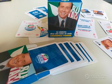 mazzo carte da gioco Berlusconi forza Italia da co