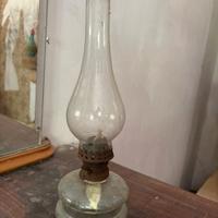 LAMPADA AD OLIO ANTICA IN VETRO CON STOPPINO 