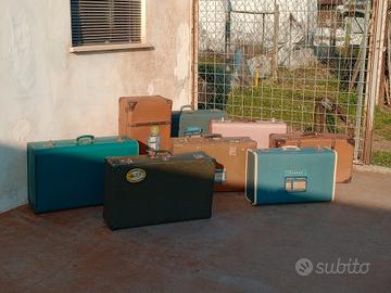 set 8 valigie vintage anni 50/60/70