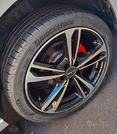 cerchi 17 gomme bridgestone polo neri diamantati v