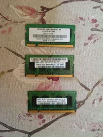 Lotto 3 RAM DDR 2 portatile ‼️ Leggere ‼️
