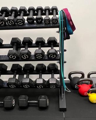 Set completo manubri+rack + kettlebell Xenios USA