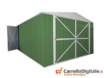 Box acciaio garage lamiera 360x600 verde