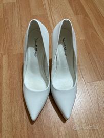 Scarpe bianche tacco alto