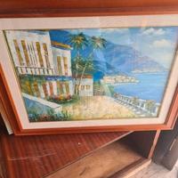 quadro scorcio costiera amalfitana.