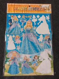 Foglio con 13 adesivi Barbie la principessa isola