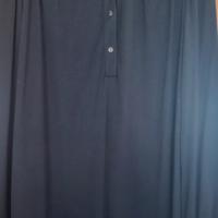 vestito nero donna lana liscio con coreana 