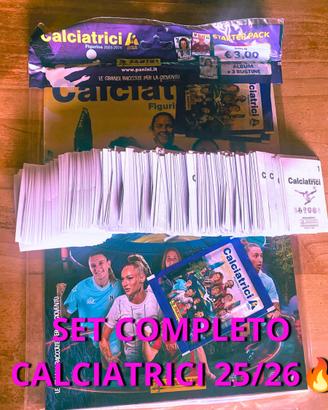 SET COMPLETO + Album CALCIATRICI 25-26 panini