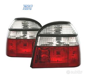 FANALI VOLKSWAGEN VW GOLF 3 91-97 ROSSO BIANCO