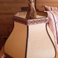 Lampadario con coppia di abat jour