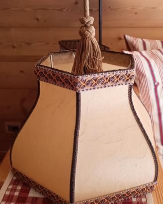 Lampadario con coppia di abat jour