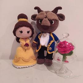 La bella e la bestia amigurumi