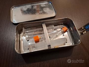Siringa kit Vintage in Vetro "ROSE" 5cc
