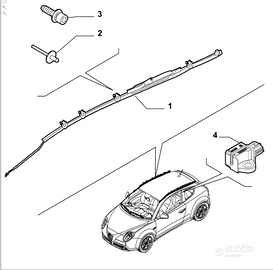 50518978 - Airbag tendina post. destro ALFA MITO