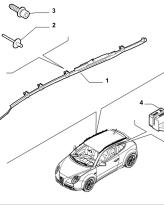 50518978 - Airbag tendina post. destro ALFA MITO