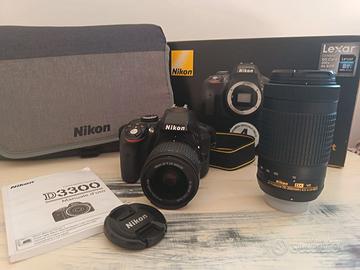 Kit Nikon D3300 + AF-P 18-55mm + AF-P 70-300mm