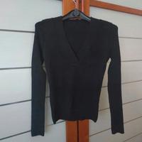 Pullover Nero Brand Imperial Made in ltaly