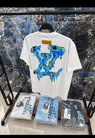 T-shirt Louis Vuitton bianca e azzurro - Abbigliamento e Accessori In  vendita a Salerno