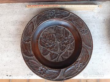 piatti artistico in legno di circolo cm 35 diametr