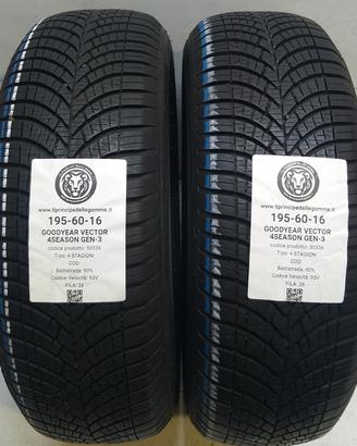 2 GOMME 195 60 16 GOODYEAR A50336