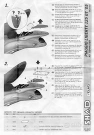 Piastra fissaggio bauletti Shad Piaggio Liberty