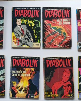 8 fumetti di Diabolik che vanno dal 1969\90