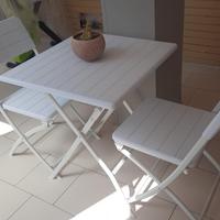 Tavolino con 2 sedie da balcone giardino