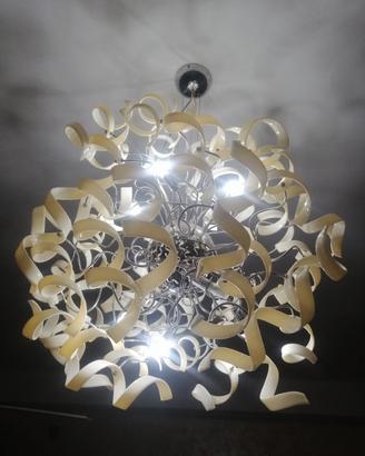 lampadario led stile moderno bianco
