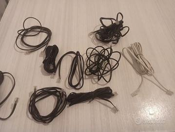 Lotto 9 cavi telefonici RJ11 misti