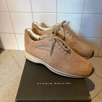 Pollini Uomo – Sneakers in camoscio beige