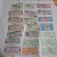 1976 -1977 Lotto di 21 Miniassegni da collezione c