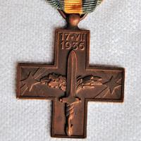 Croce epoca fascista CAMPAGNA DI SPAGNA di 1’tipo