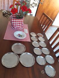 Sottobottiglie e sottobicchieri inox anni '50