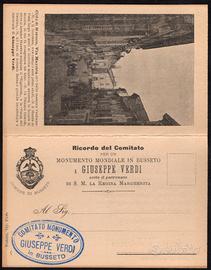 RARA cartolina ricordo monumento Verdi Busseto