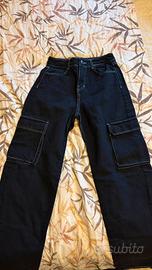 Pantaloni cargo Bershka color verde oliva