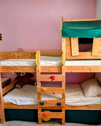 Letto a castello Wickey CrAzY Daisy + 2 materassi