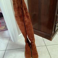 stivali camoscio sopra ginocchio Sergio Rossi