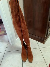 stivali camoscio sopra ginocchio Sergio Rossi