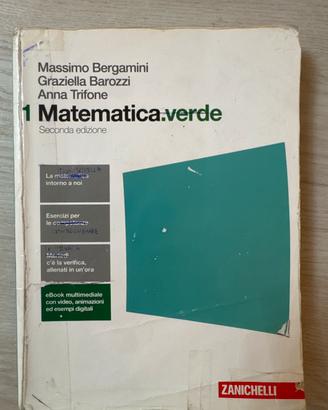 Matematica verde 1- ISBN 9788808137340